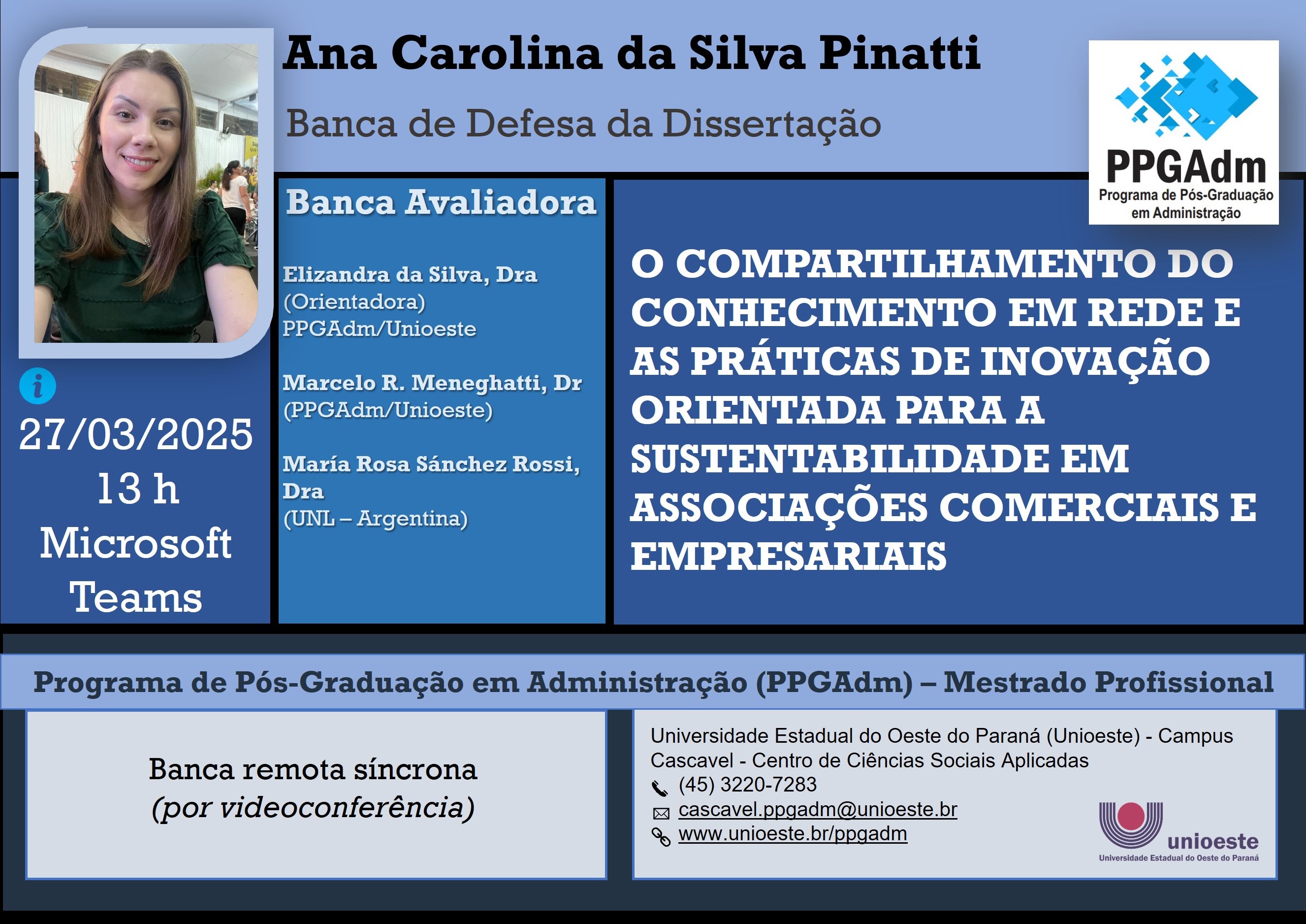 Banca de Defesa da Dissertação